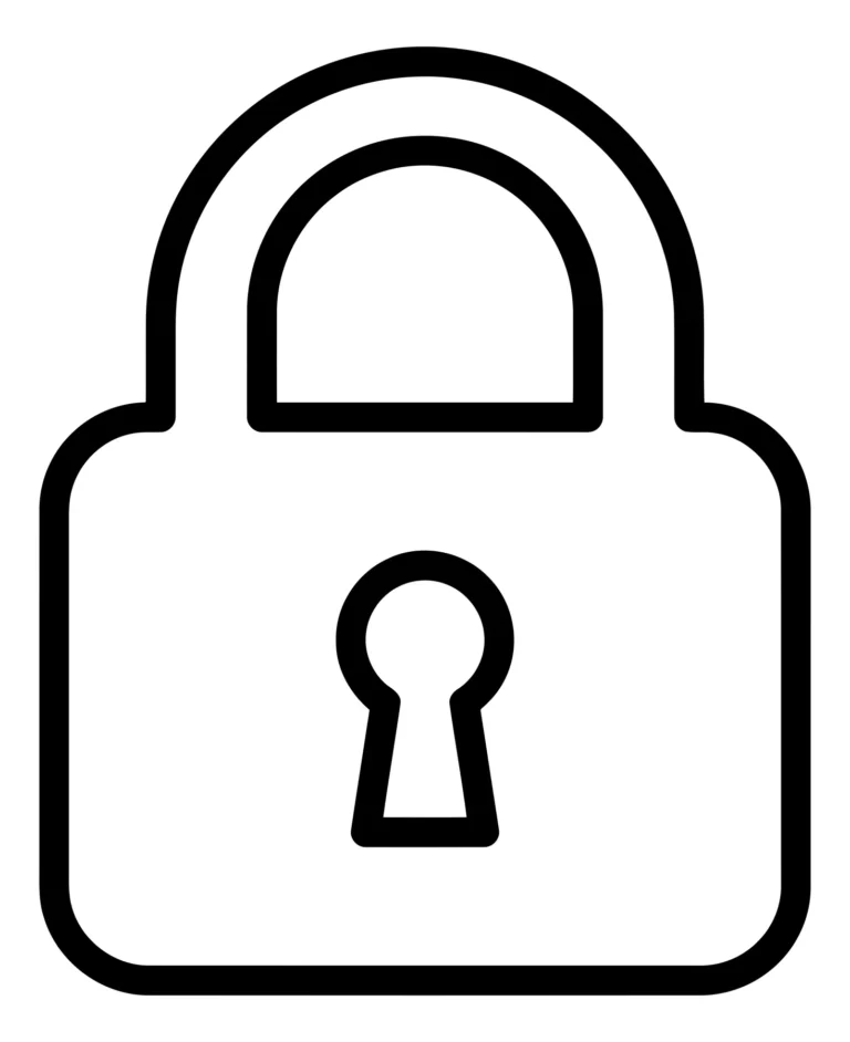 padlock icon, symbol for security, privacy, and protection, vector illustration
