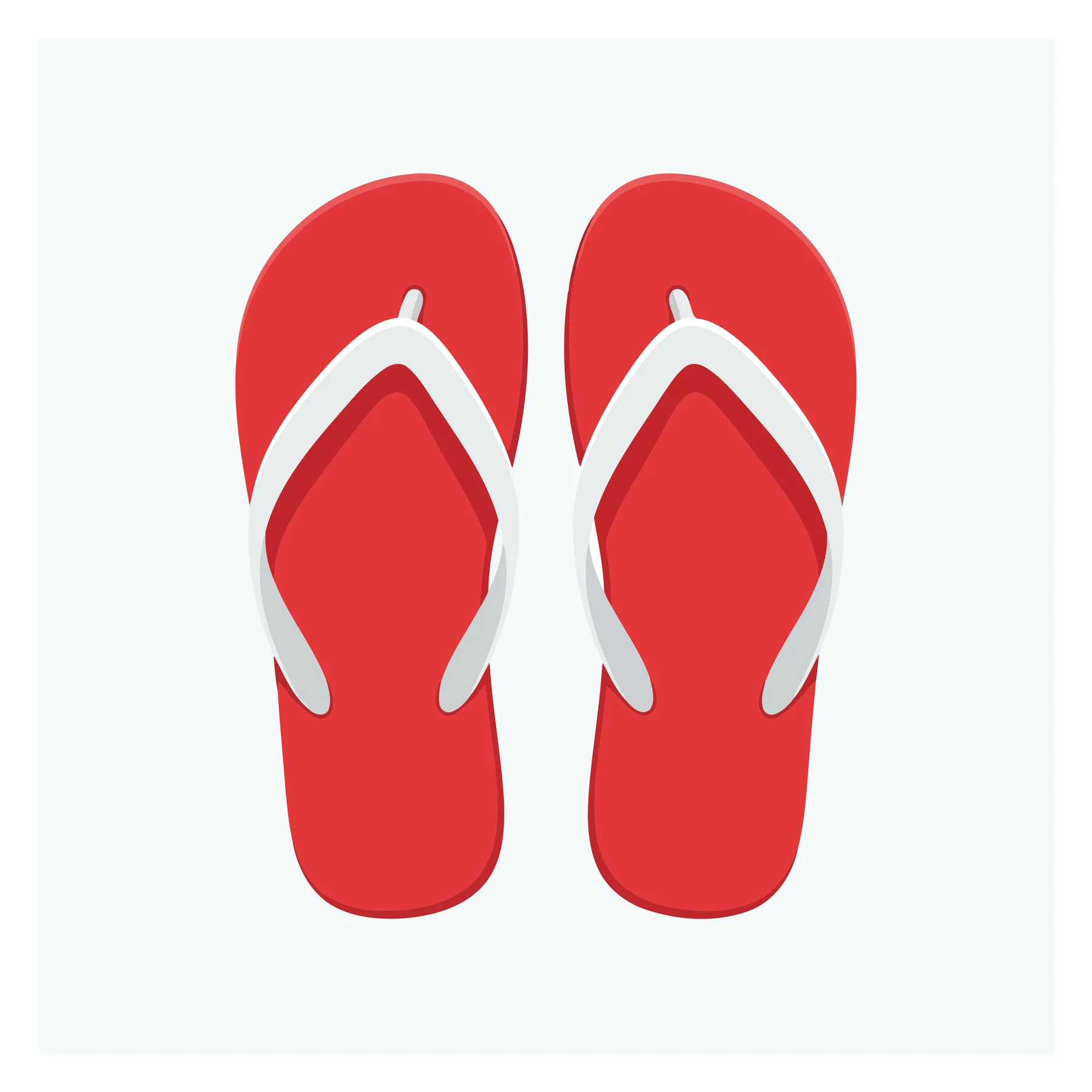 Red Flip Flops Vector Icon