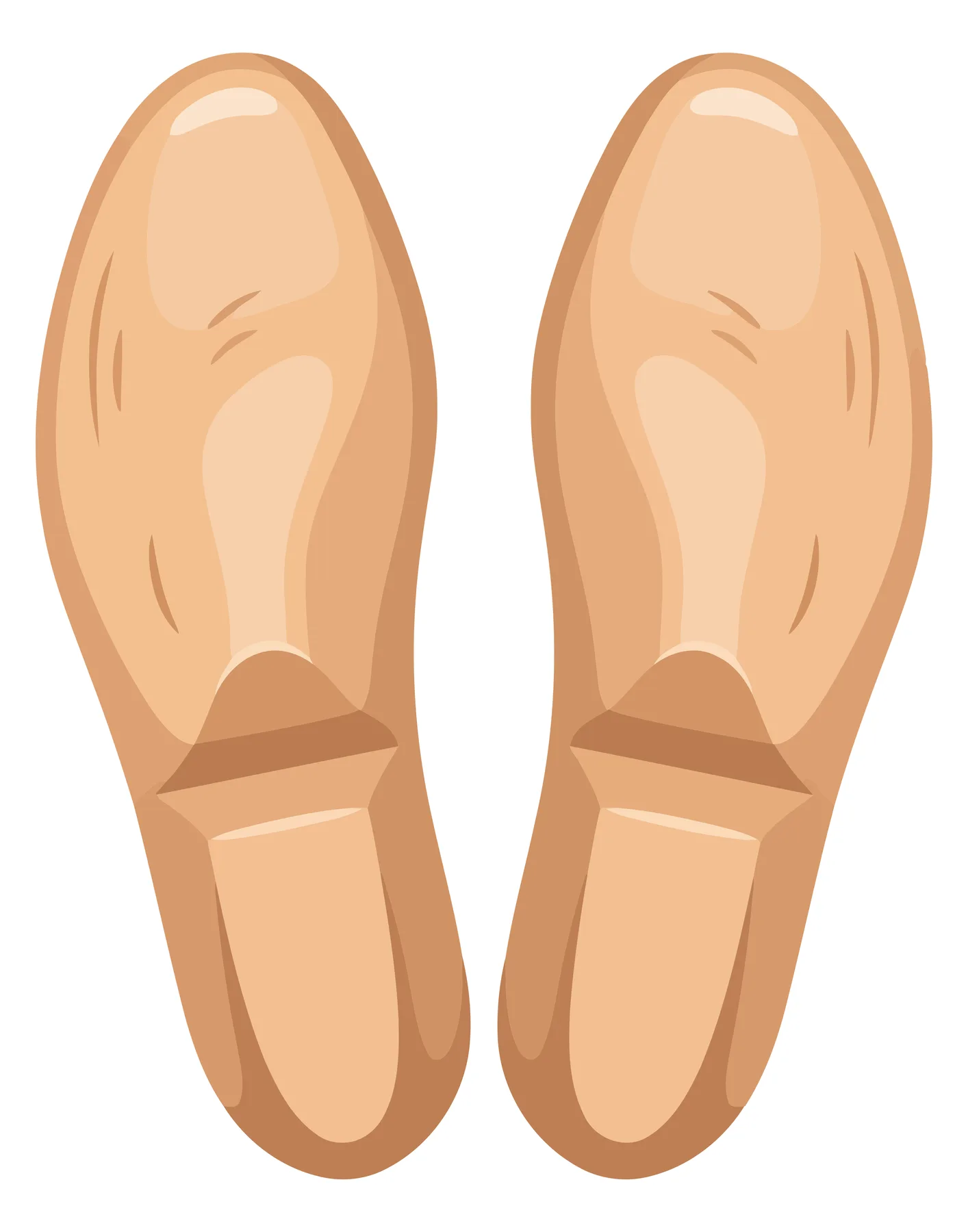 Pair of Wooden Shoe Lasts Illustration