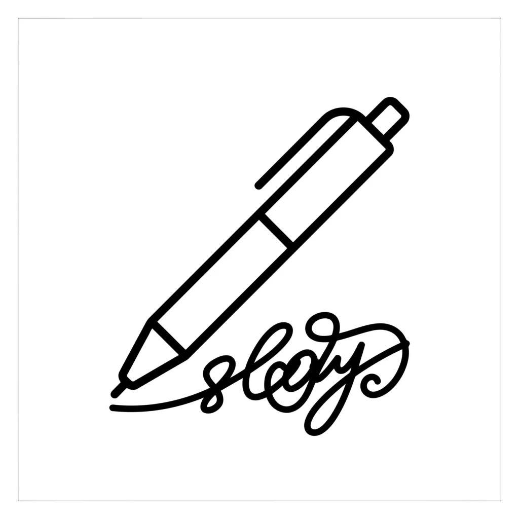 pen writing the word study in cursive script