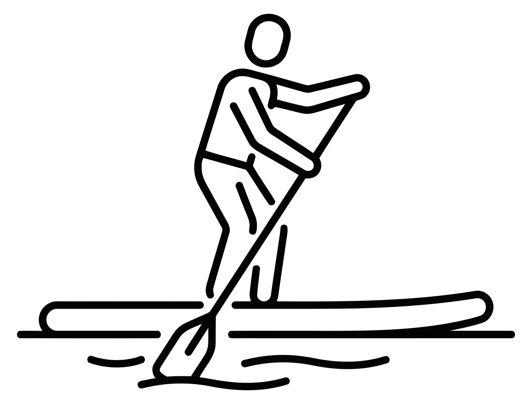 person paddle boarding on water 2