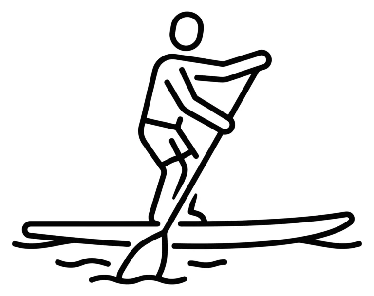 person paddle boarding on water