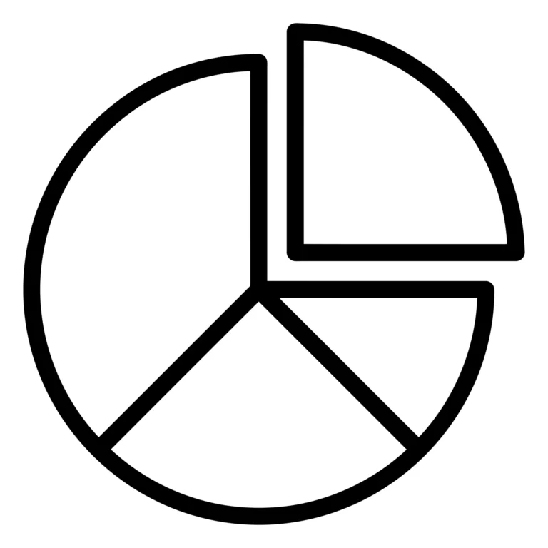pie chart icon for business data analysis