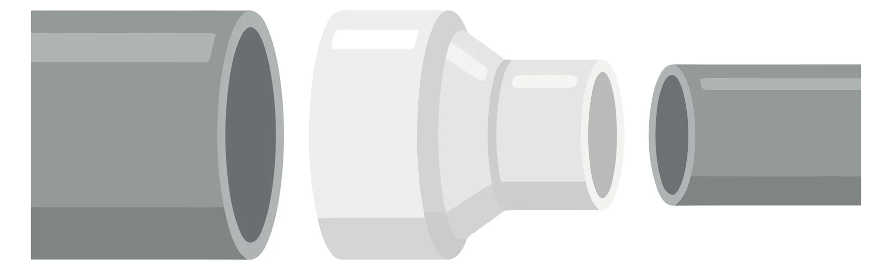 Pipe Reducer Fitting for Connecting Different Diameter Tubes