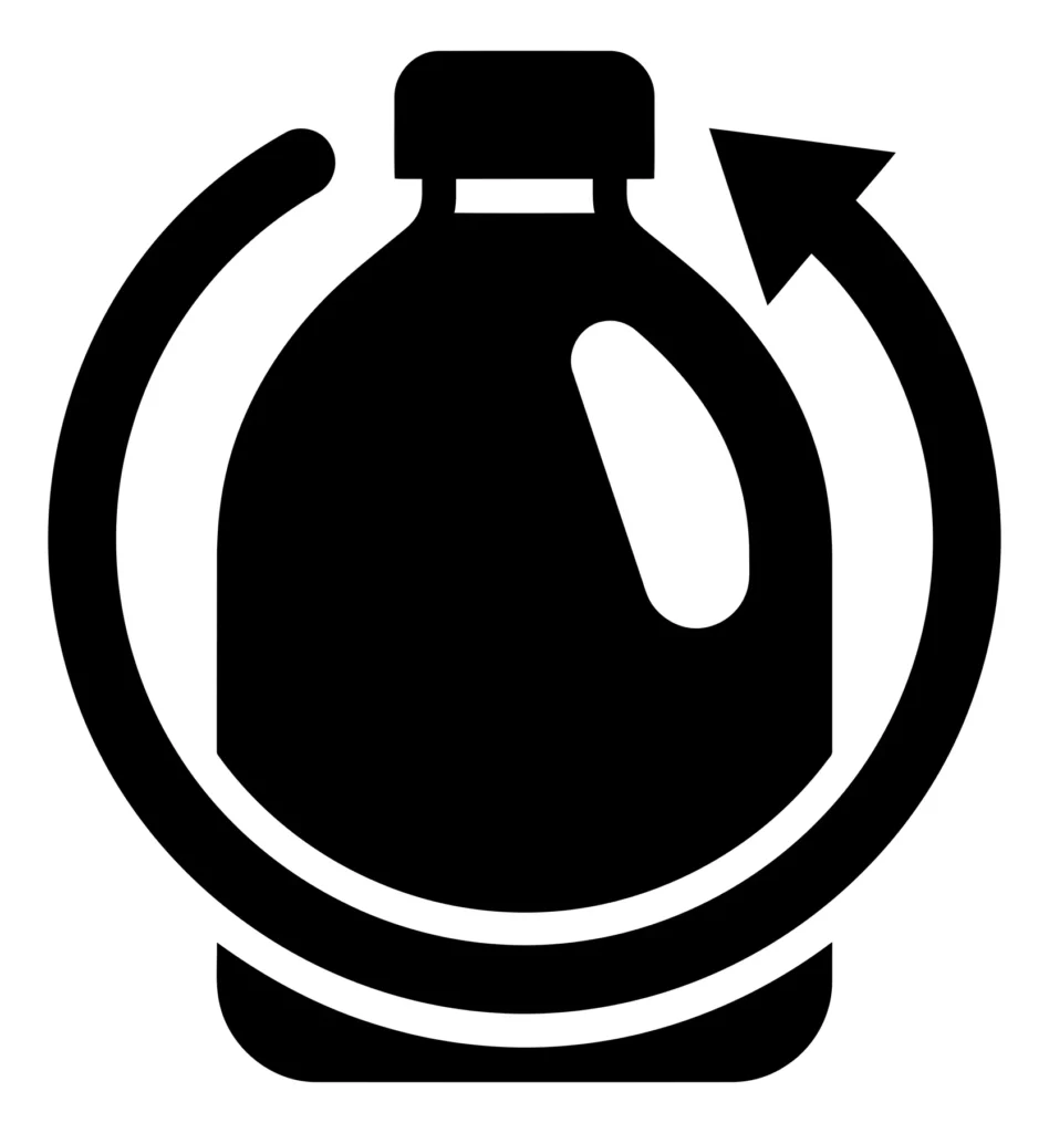 plastic bottle recycling icon vector illustration