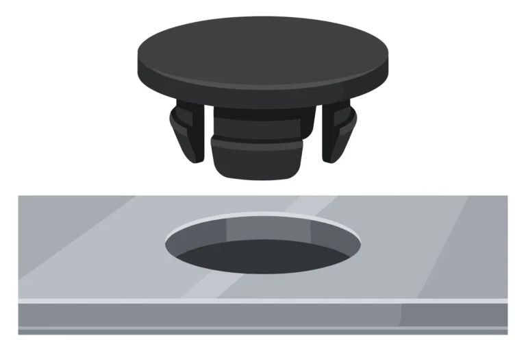 Black Plastic Push-In Fastener Rivet for Automotive Panels