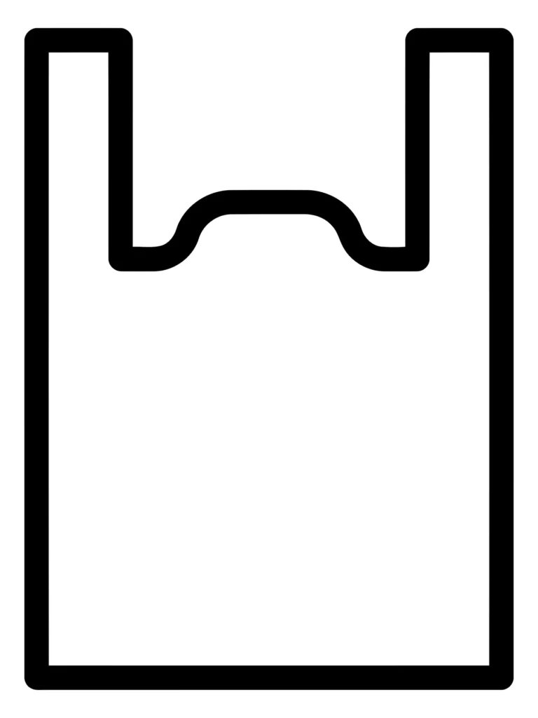 plastic shopping bag outline vector icon eco friendly concept, thin line symbol of supermarket carrier bag