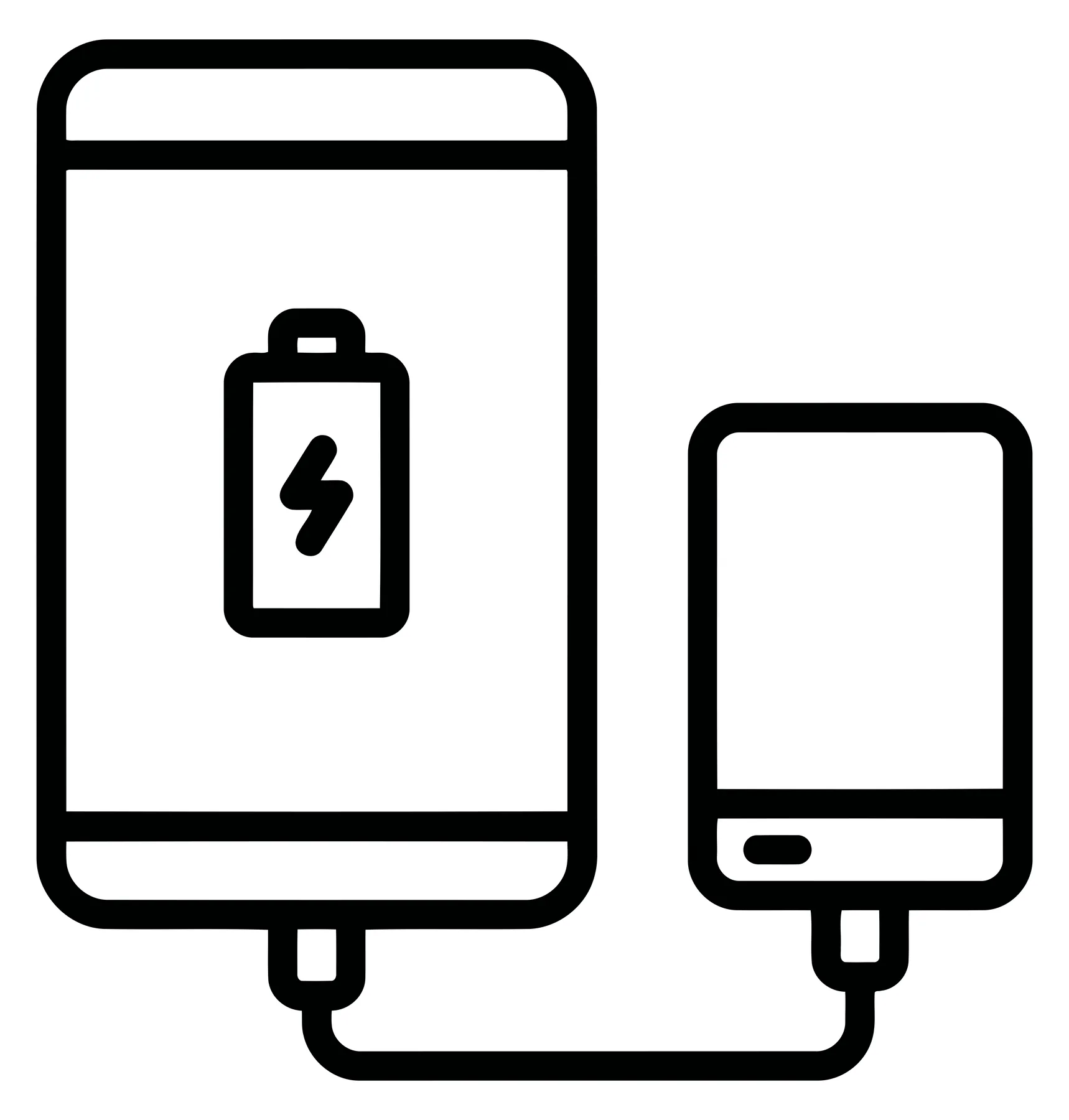 Power Bank Charging Smartphone Icon in Minimalist Style