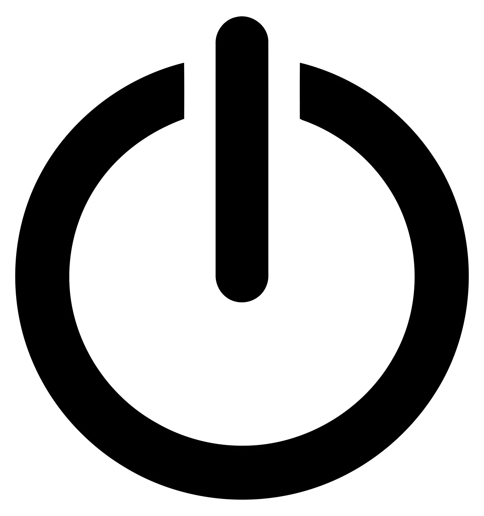 Black Power Button Symbol Icon Vector