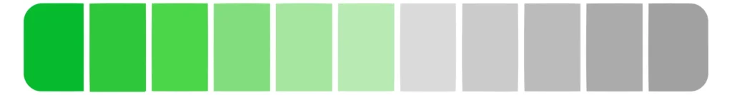 progress bar with green gradient segments