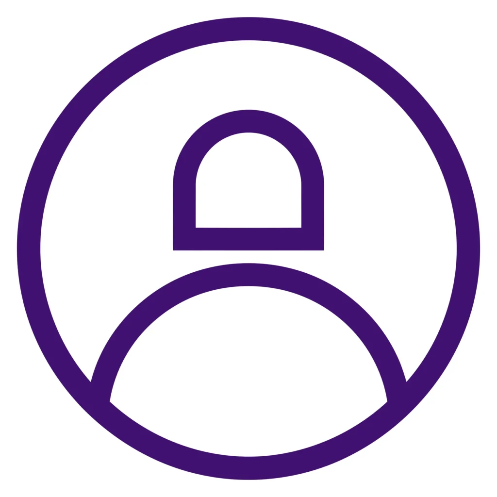 purple user profile icon