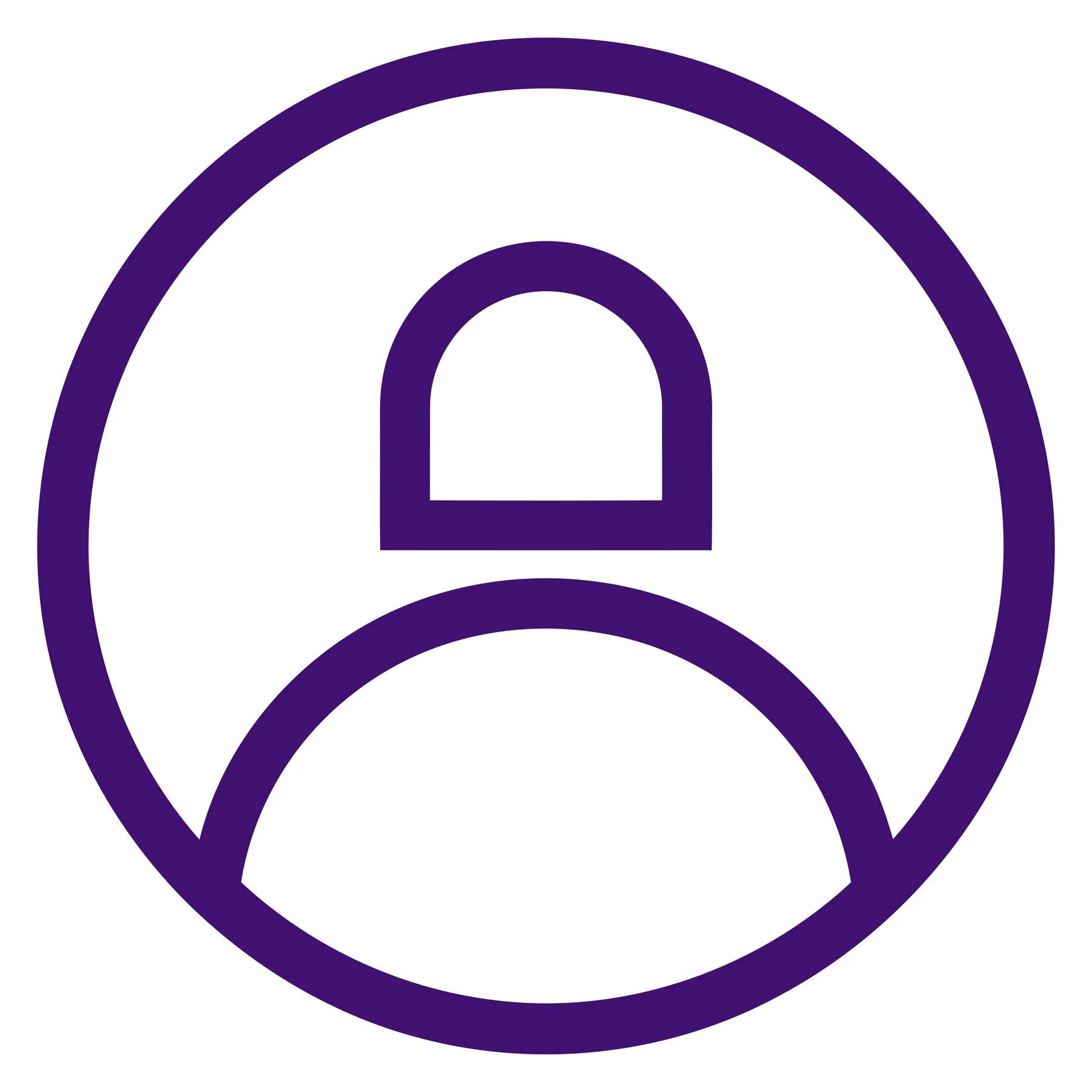 Purple User Profile Icon in Circle