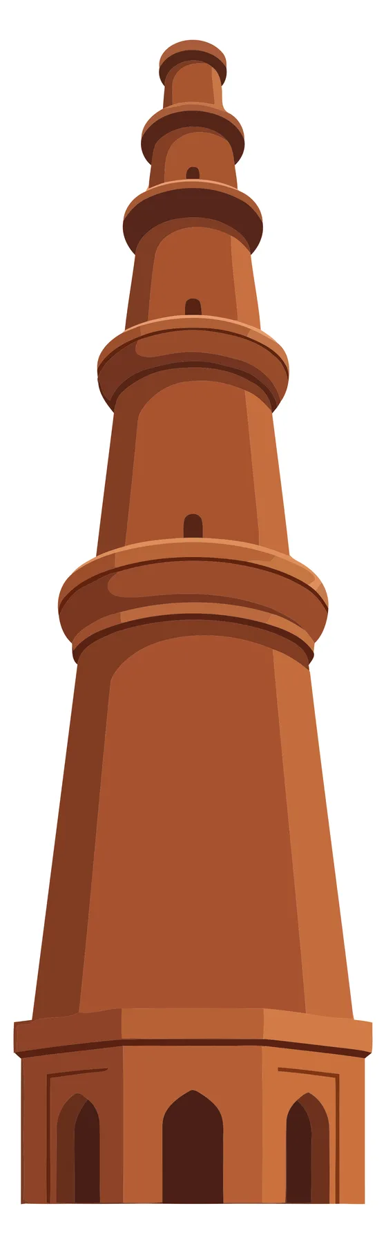 Qutub Minar Tower Vector Illustration