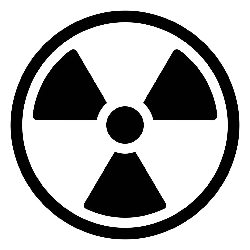 radiation hazard symbol icon