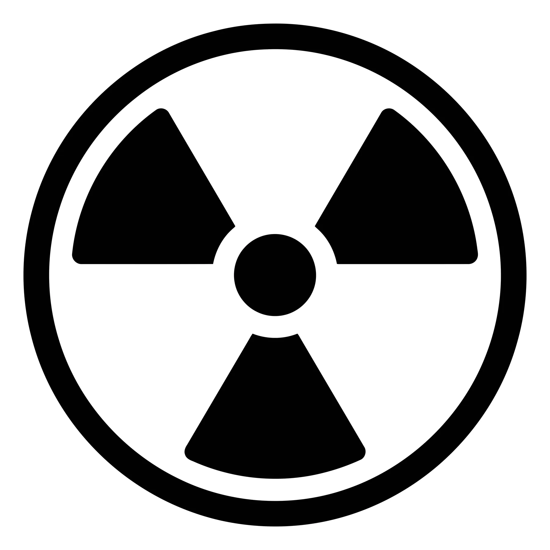 Black Radiation Hazard Symbol Icon Vector