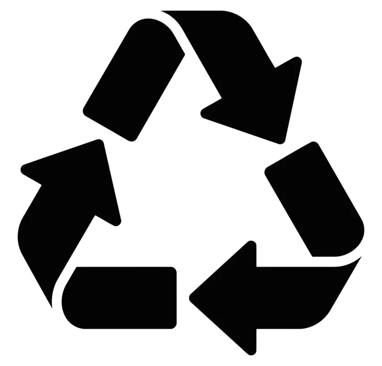 Black Recycling Symbol Icon Vector