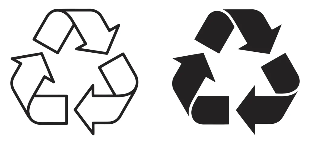 recycling symbol vector illustration