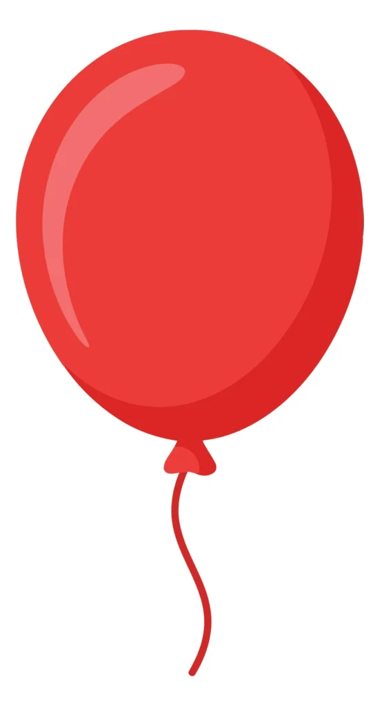red balloon with string