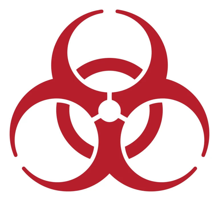 red biohazard symbol icon