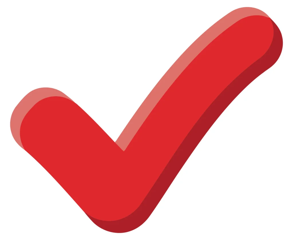 red check mark icon