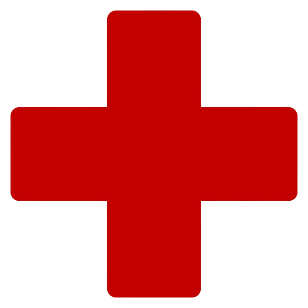 red cross medical symbol, healthcare and first aid icon, simple flat design