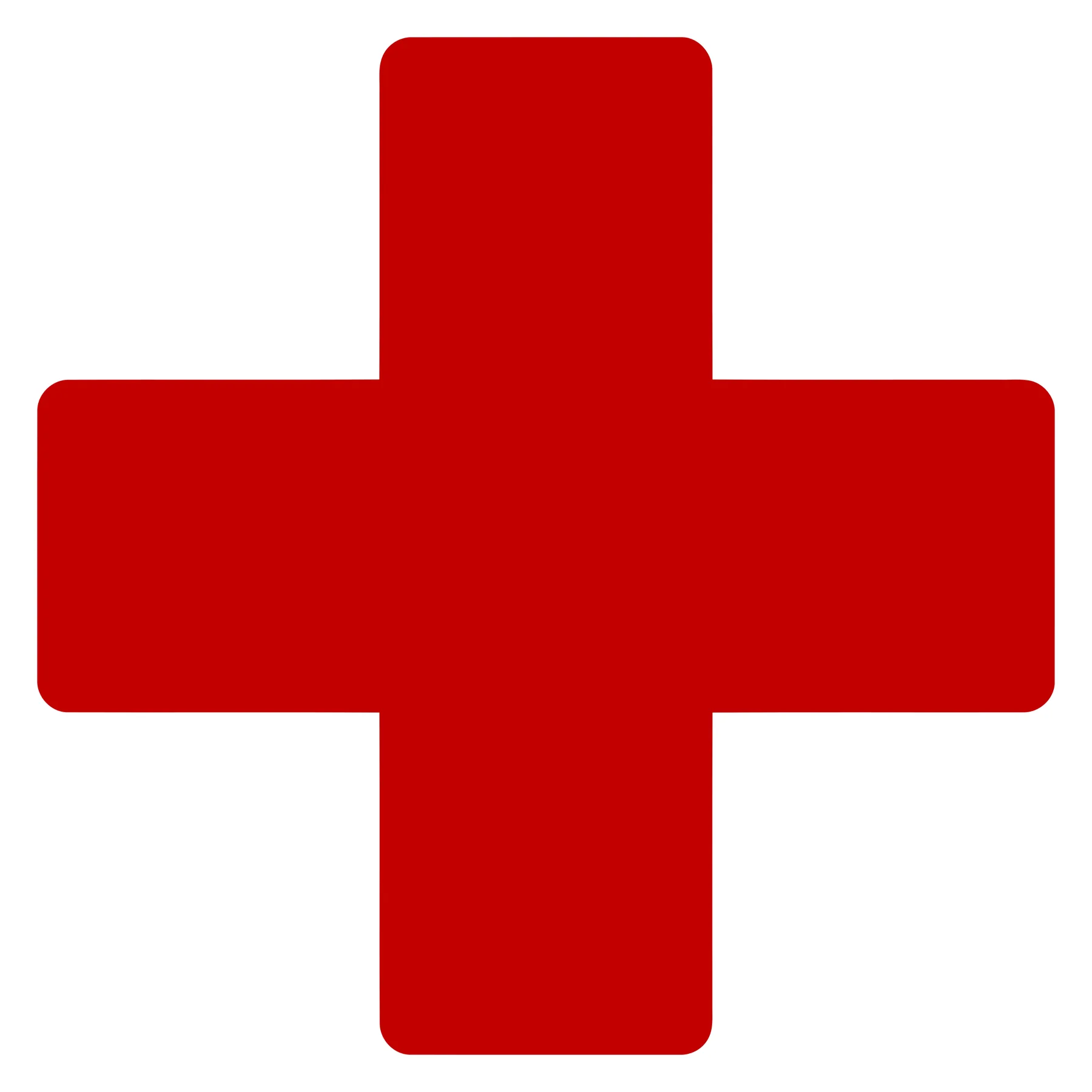 Red Cross Medical Symbol in Flat Design