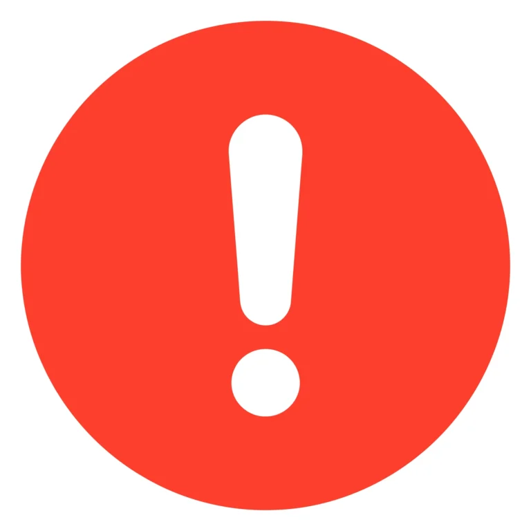 Red Exclamation Mark Warning Icon Vector