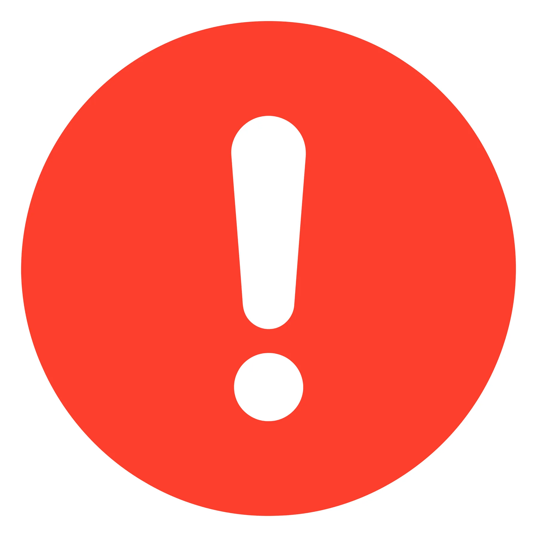 Red Exclamation Mark Warning Icon Vector