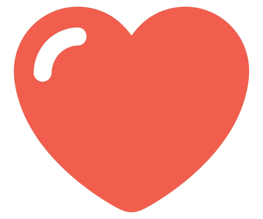 red heart icon, love symbol