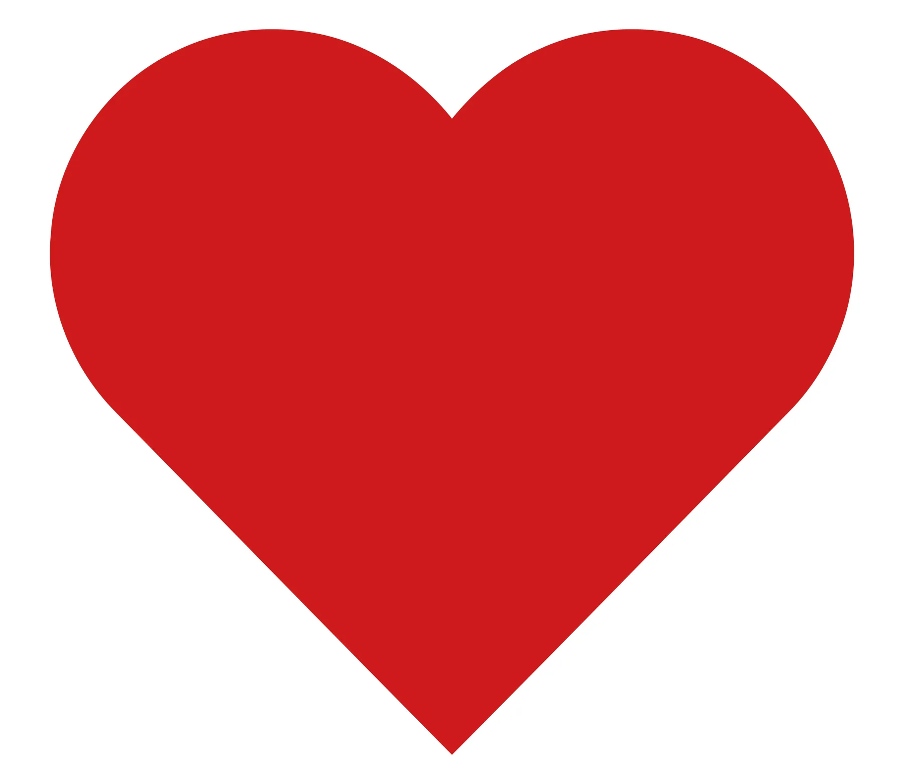 Red Heart Shape Vector Icon