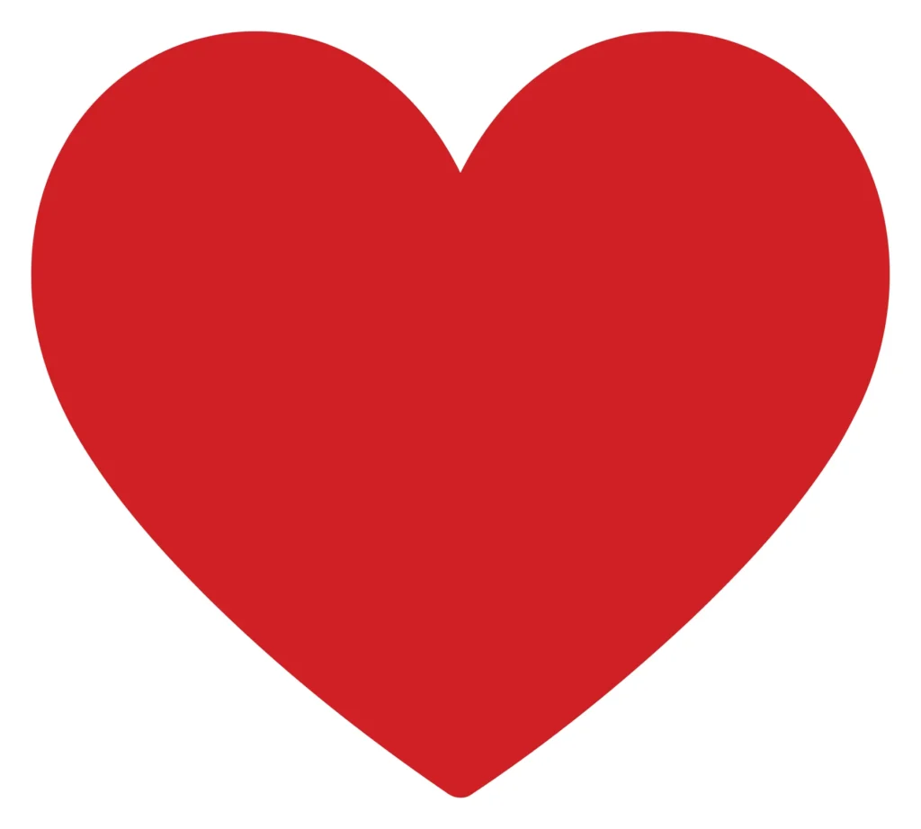 red heart shape icon symbol of love and romance