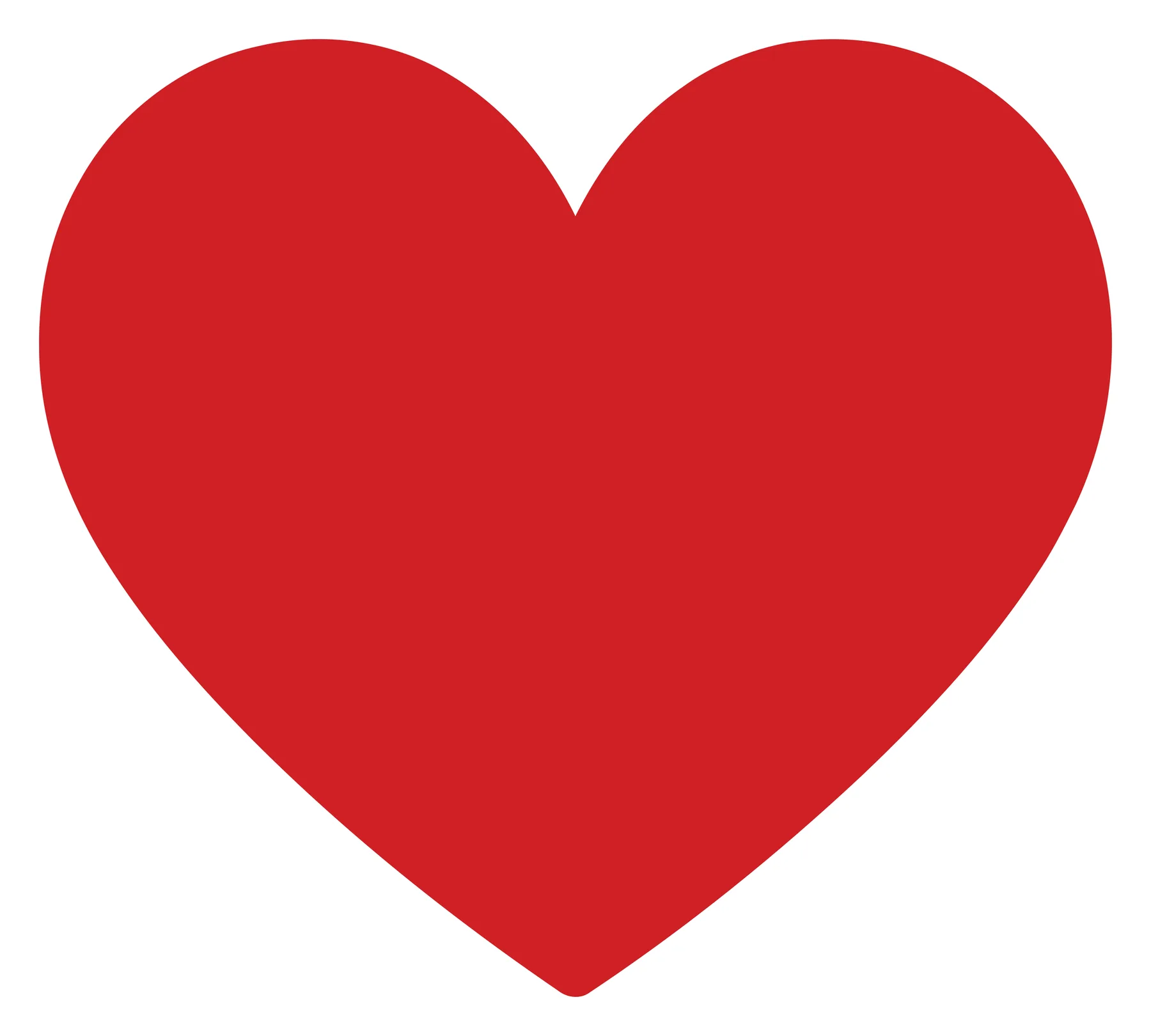 Red Heart Shape Icon for Love and Romance