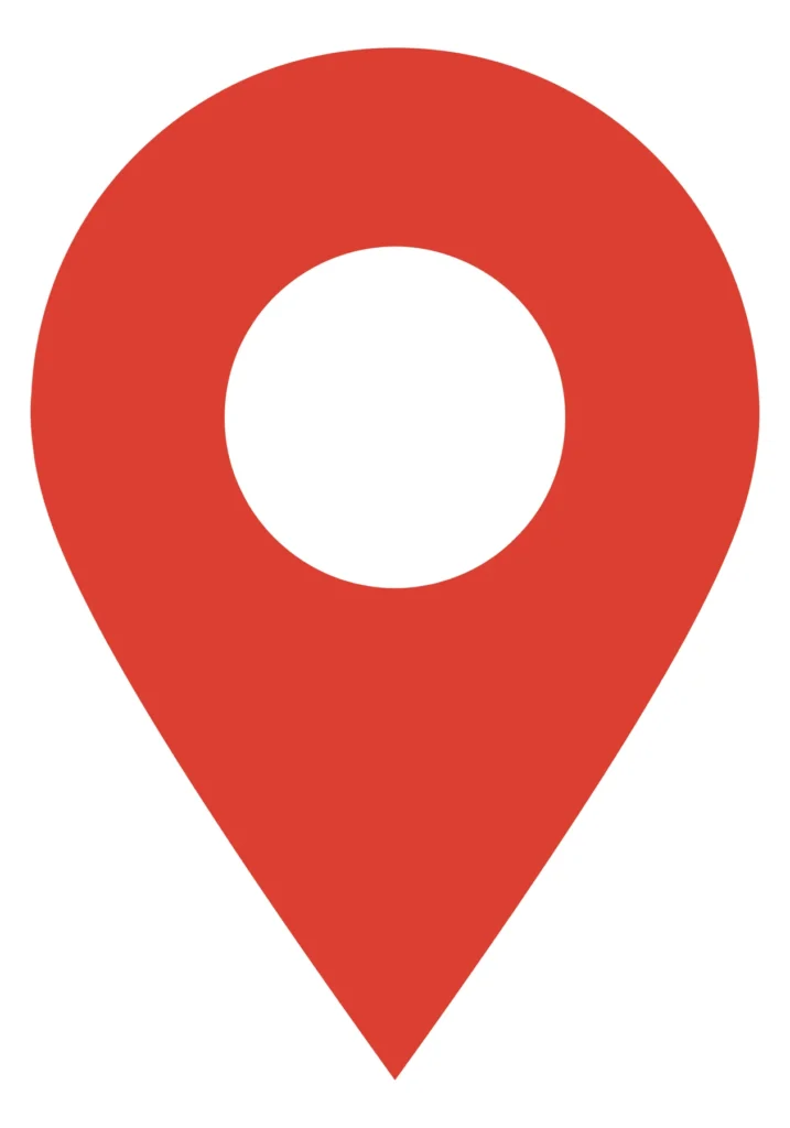 red map location pin icon