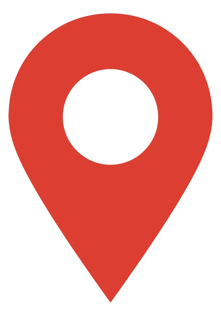 red map location pin icon