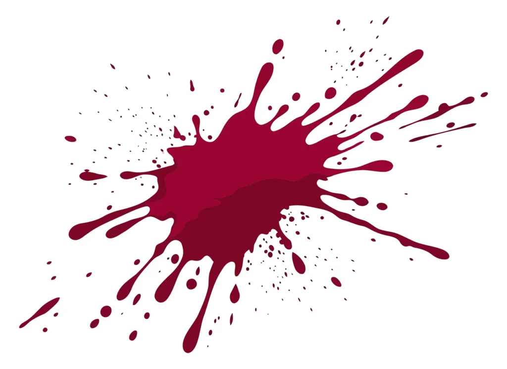 red paint splash