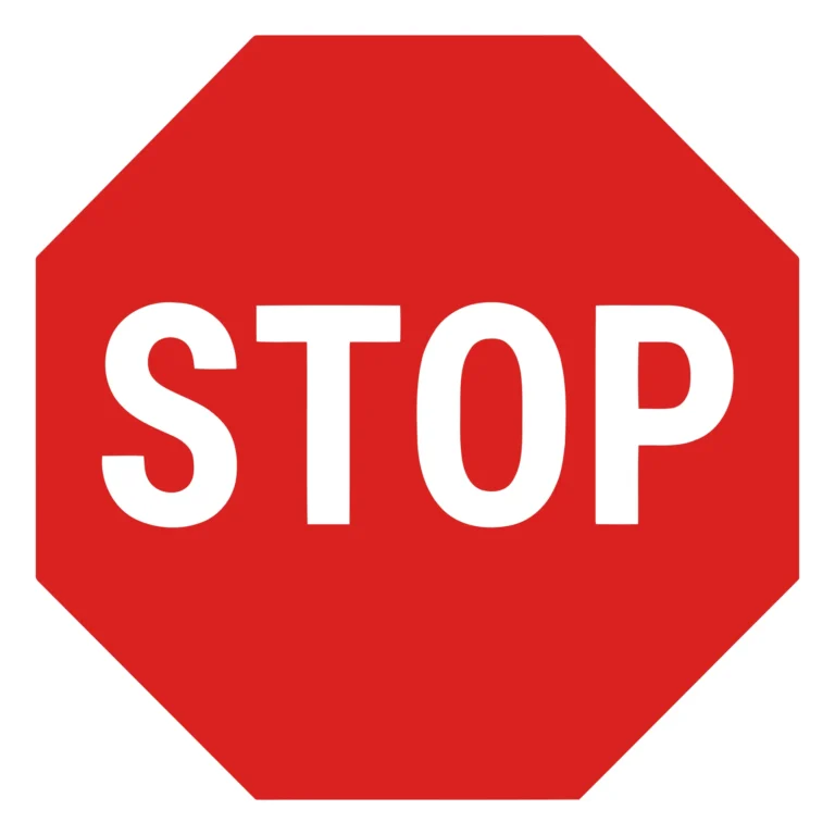 Red Octagonal Stop Sign Vector Illustration