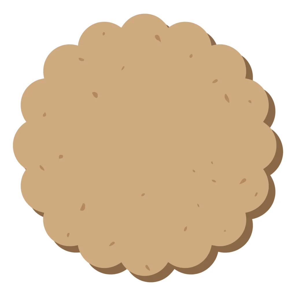 round scalloped edge cookie