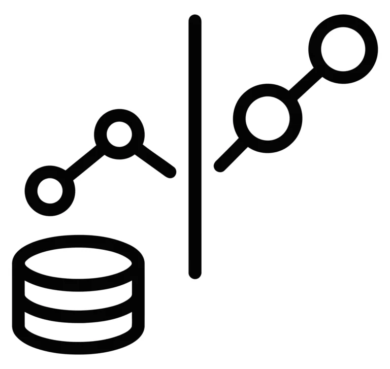 set of business and finance icons including bar chart with threshold line, horizontal bar chart with circular indicators, and data trend ana 3