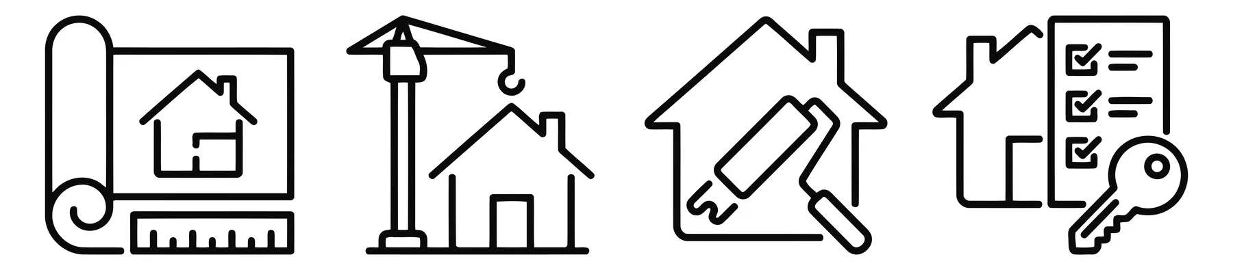 Construction and Real Estate Line Icons Set