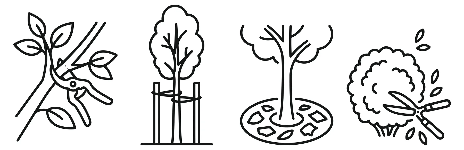 Gardening and Tree Care Icons Set