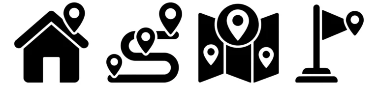 Flat Vector Navigation and Travel Icons Set