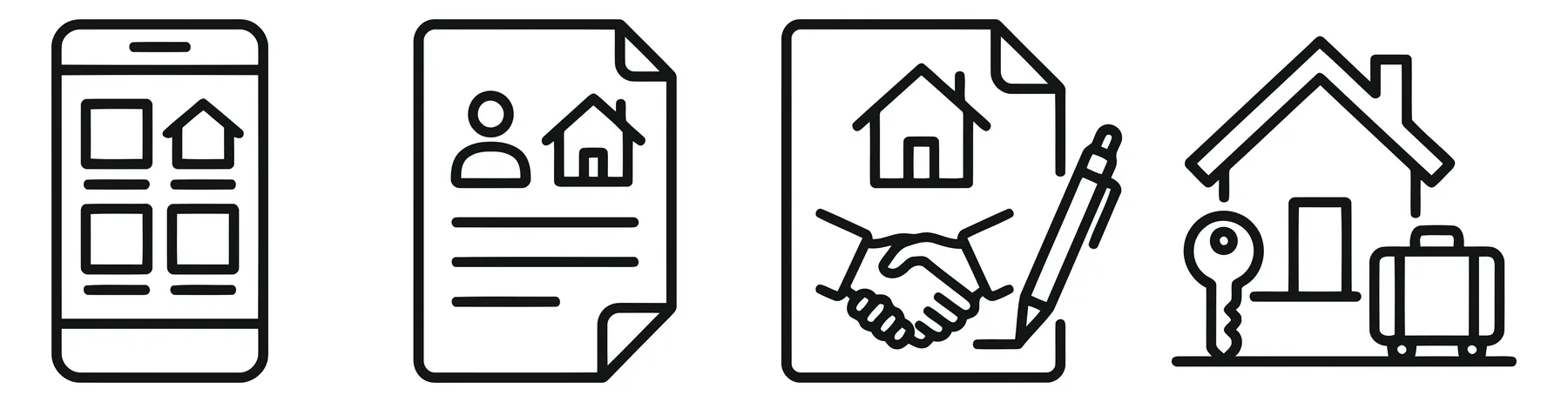 Real Estate Icons Set for Property and Home Services