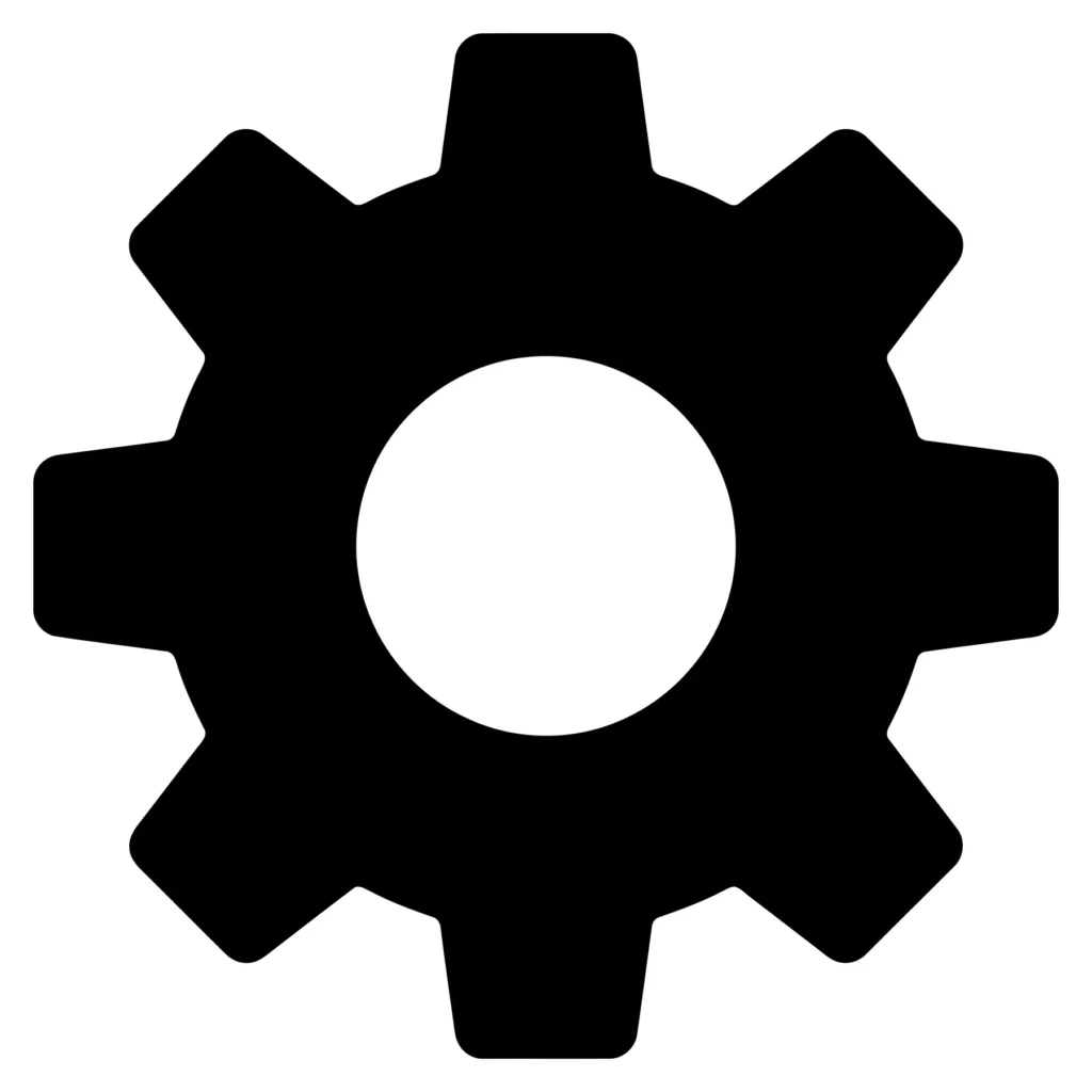 settings gear solid icon