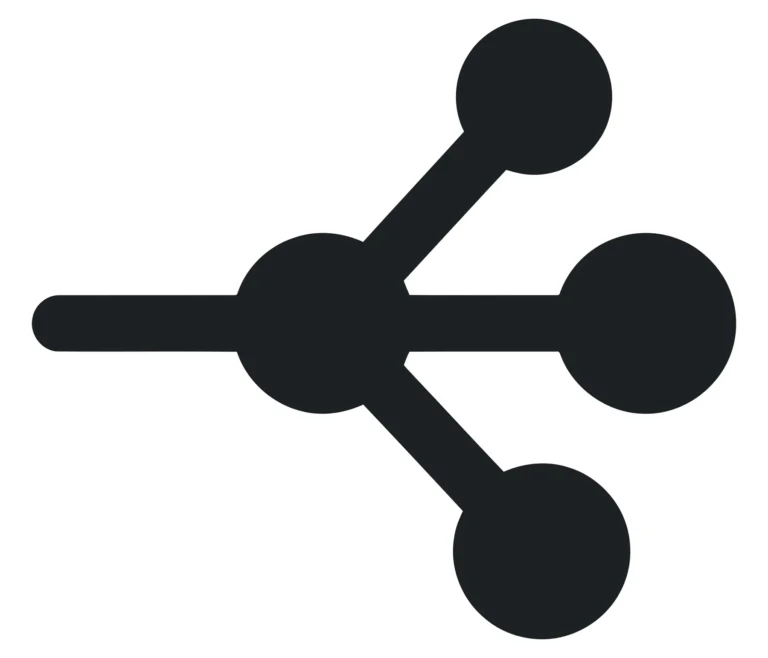 Black Share Network Connection Icon Vector