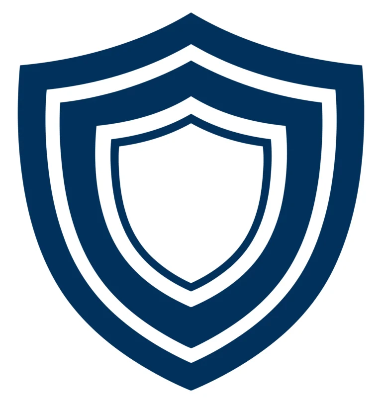shield icon representing security and protection, flat vector design