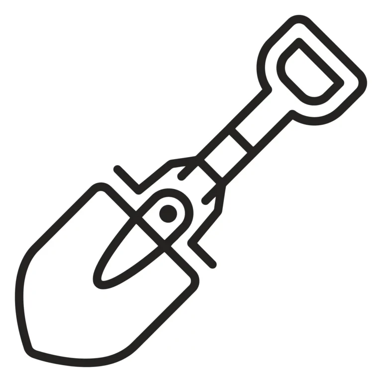 shovel icon for gardening and construction