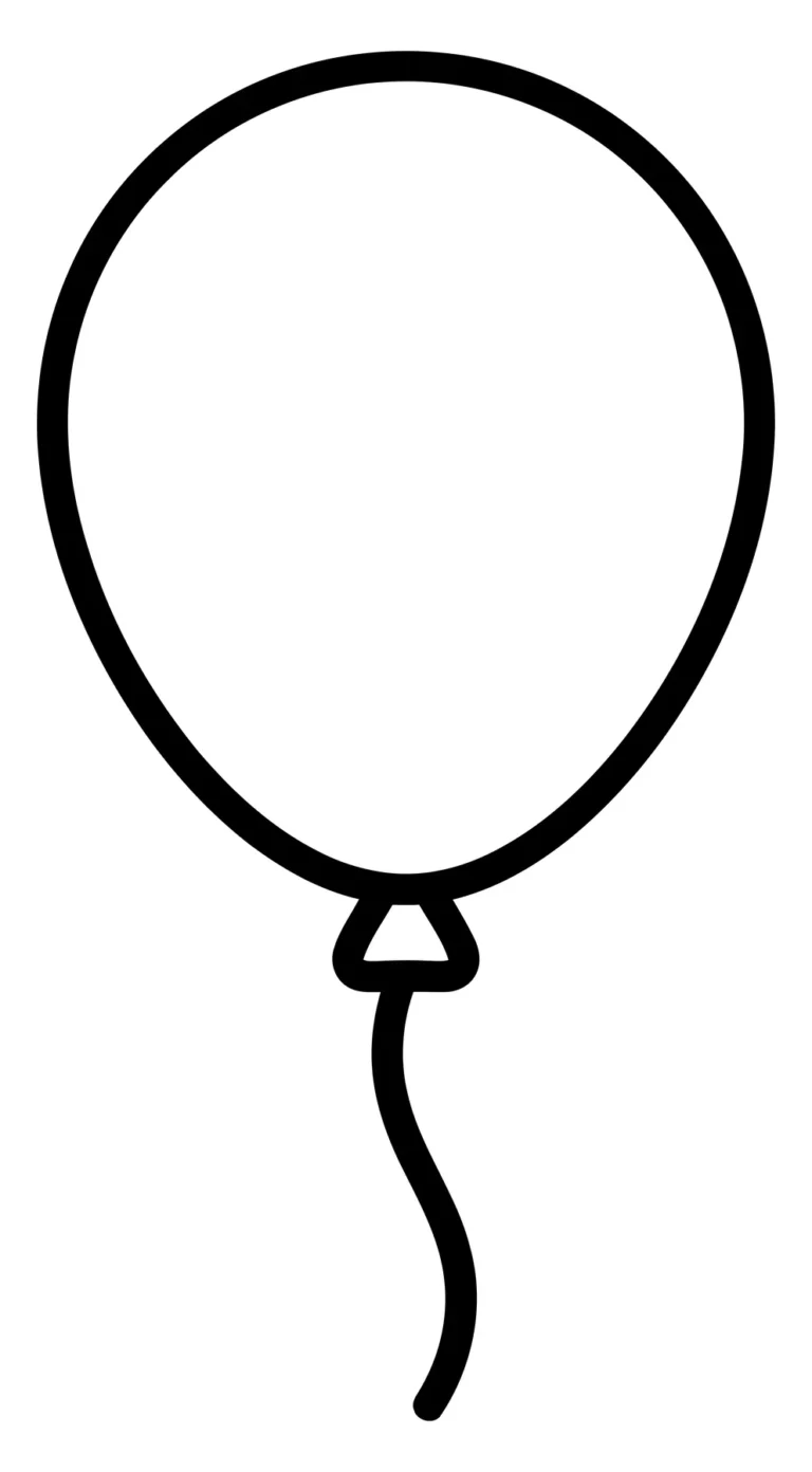 simple balloon icon outline vector illustration