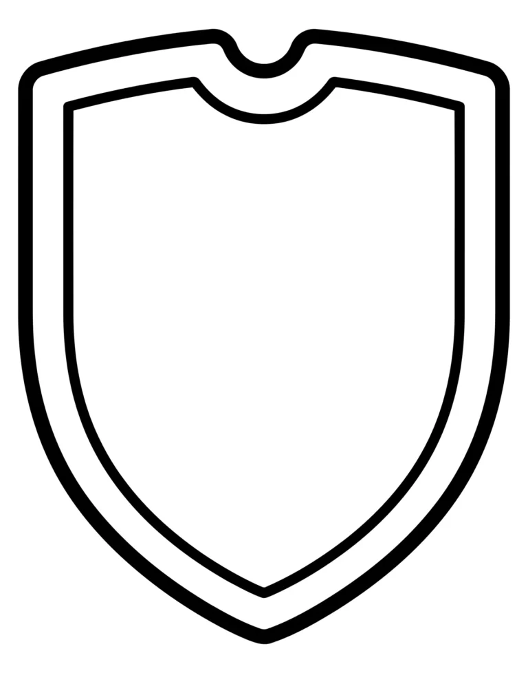 simple shield icon outline vector illustration