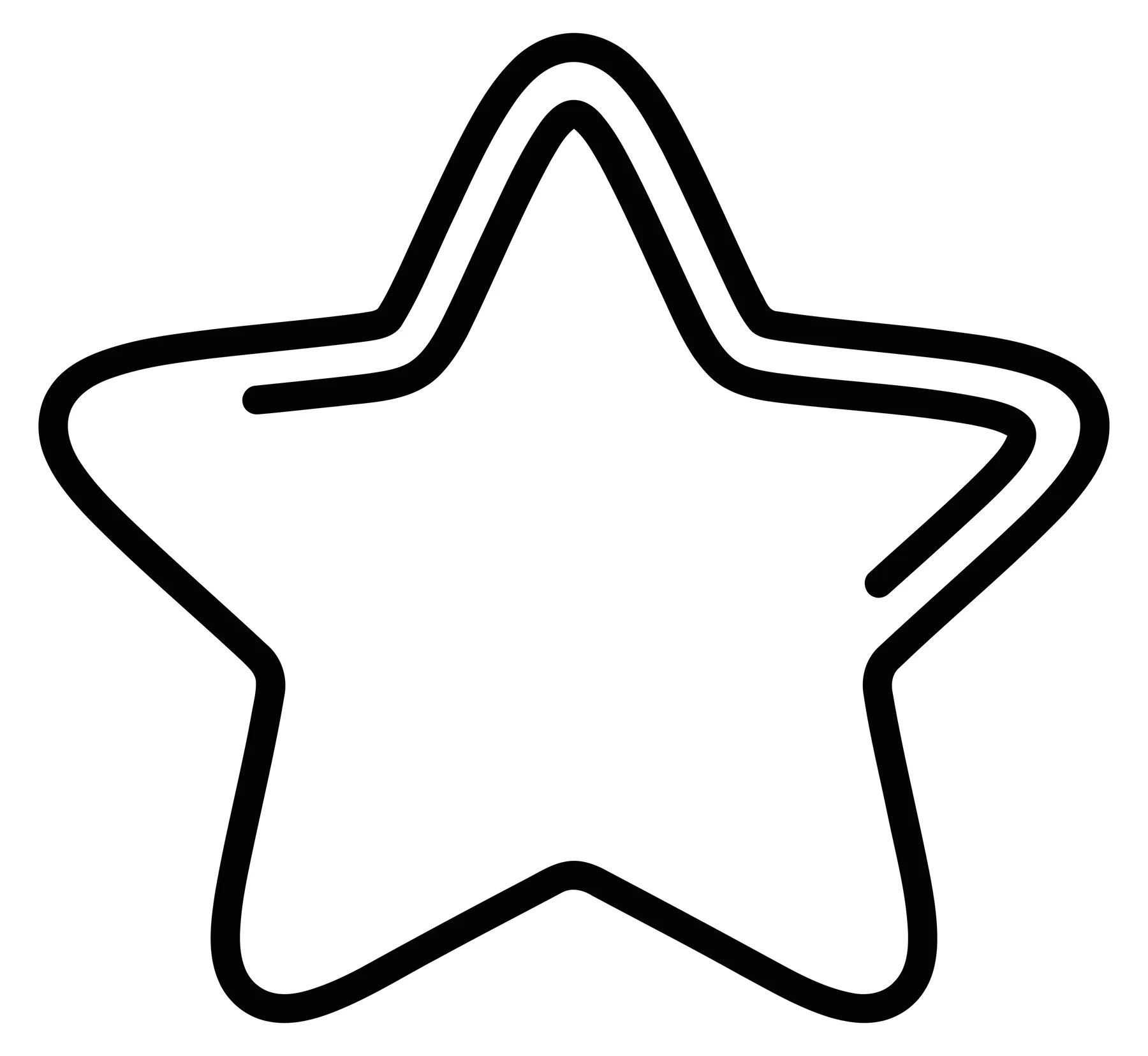 Flat Vector Star Shape Icon