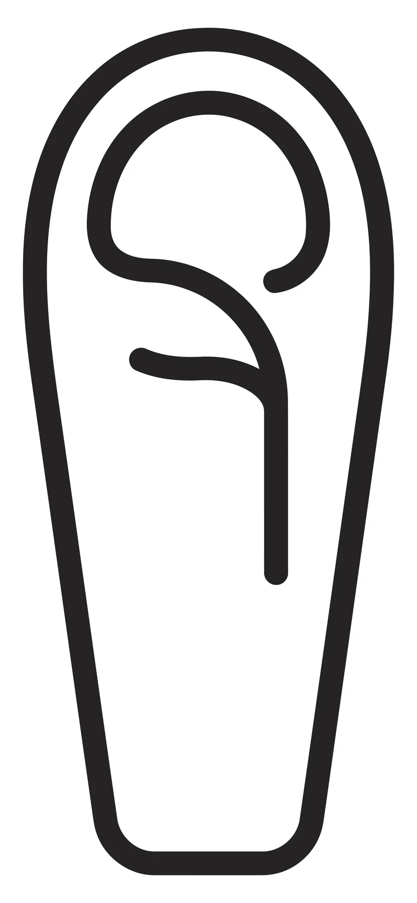Minimalist Sleeping Bag Icon for Camping and Outdoor Gear